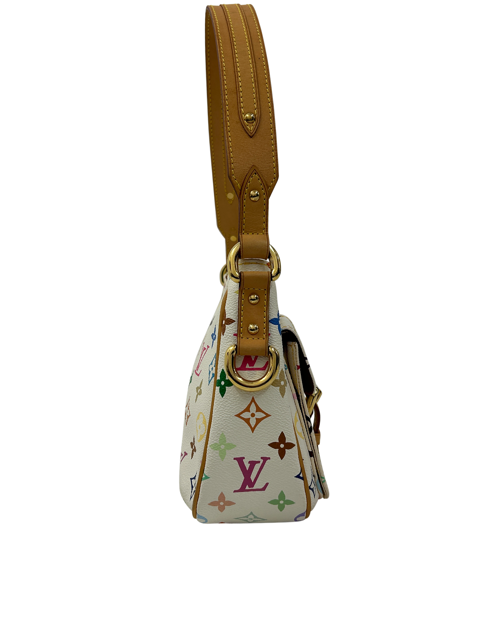 Lodge, 1.600&euro;, Bolso, Amarillo/Blanco/Oro rosa, Canvas - General, Vista lateral